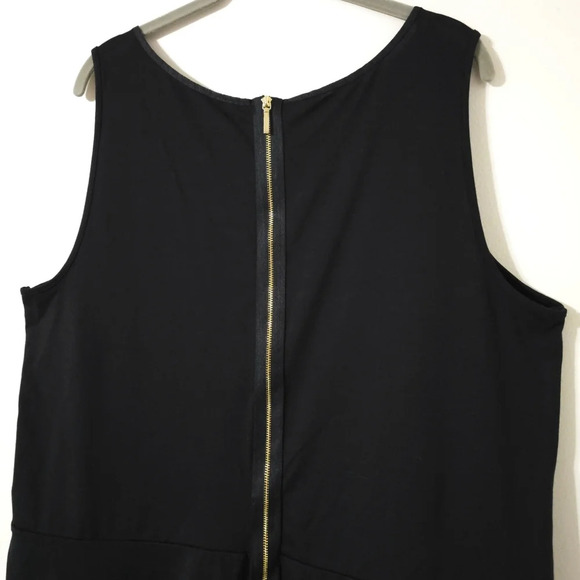 ✨️4/$20. Sleevesless Peplum Top, Front Lace, Solid Back, Black Top, 3X - Picture 13 of 16